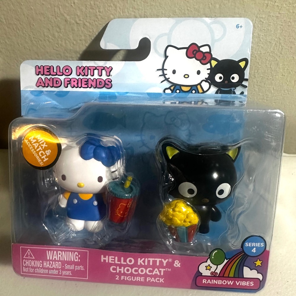 Jazzwares Hello Kitty Chococat Mini Figure Set Rainbow Vibes Series 4 New Kawaii